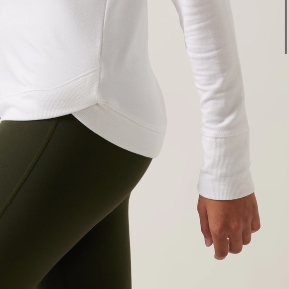 (NWT) ATHLETA Mindset Sweatshirt in Bright White, Small - Picture 5 of 12
